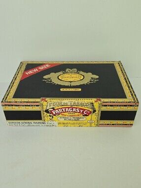 Vintage Partagas Black Label Empty Wooden Cigar Box